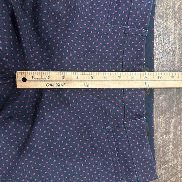 Banana Republic Sloan Fit Dot Slim Ankle Pant Navy Purple Size 6 - Picture 5 of 10